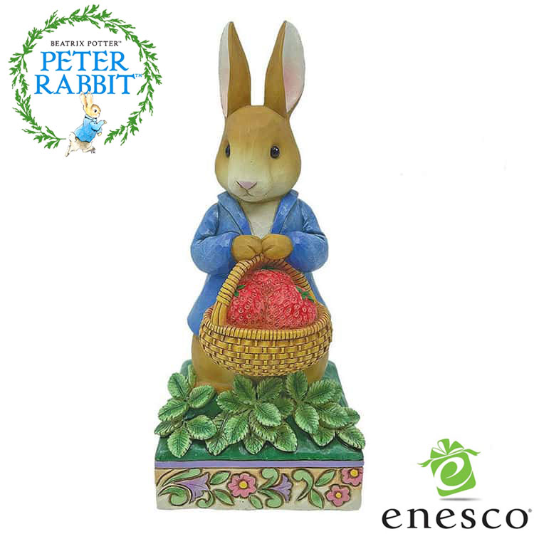 enesco(エネスコ)【JIM SHORE】ピーターラビット ウィズ バスケット Peter Rabbit フィギュア コレクション 人気 ブランド ギフト クリスマス 贈り物 プレゼントに最適 6012489