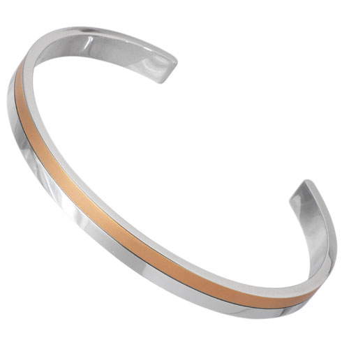 【ポイント5倍!30日まで!】 ヴィー vie ステンレス コンビ バングル アクセサリー 金属アレルギー対応 K18GP ブレスレット アクセサリー アレルギ...