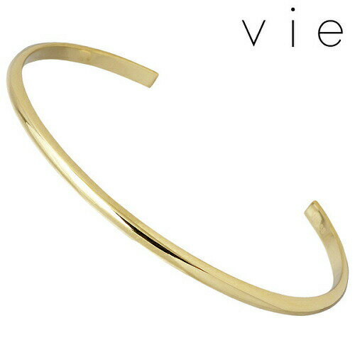 【ポイント5倍!30日まで!】 ヴィー vie プレーンステンレス バングル アクセサリー 金属アレルギー対応 イエロー アレルギーフリー vie-B1167Y