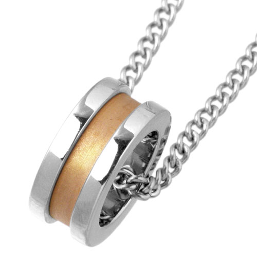 ヴィー vie ステンレス リング型 ネックレス アクセサリー 金属アレルギー対応 K18GP アレルギーフリー vie-N1006P