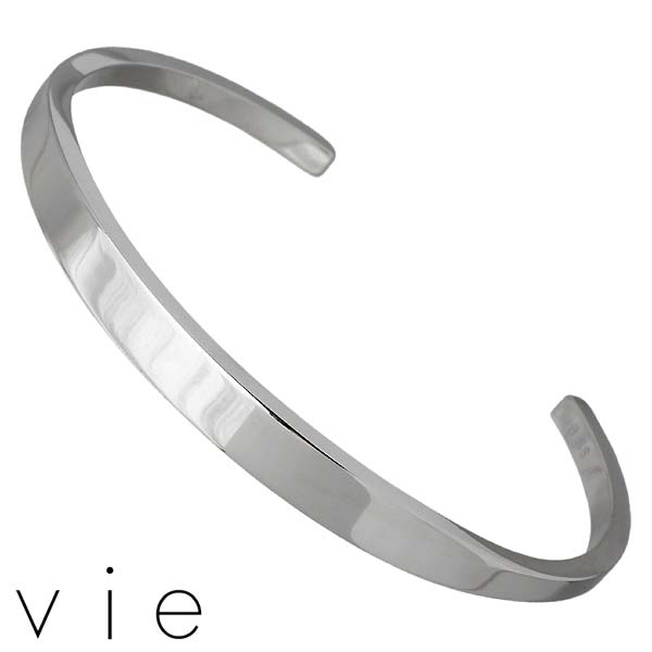 【ポイント5倍!30日まで!】 ヴィー vie ステンレス バングル アクセサリー 金属アレルギー対応 刻印可能 アレルギーフリー vie-B1211