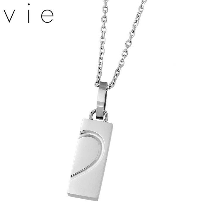 ヴィー vie ステンレス ネックレス プレート メンズ 金属アレルギー対応 アレルギーフリー vie-N1294