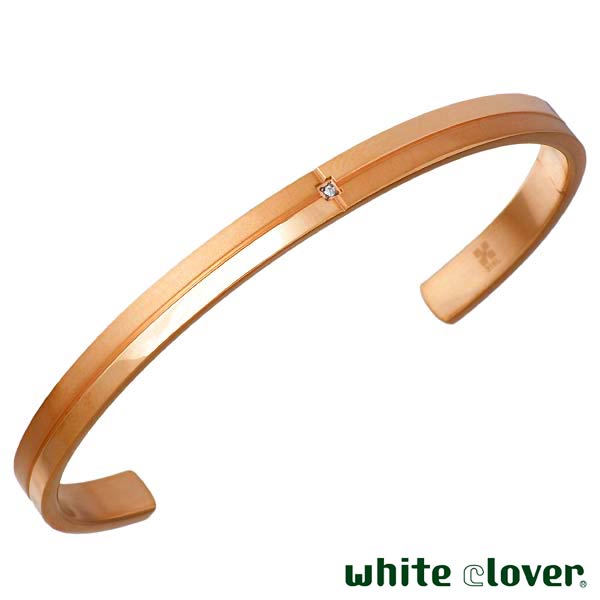 【ポイント5倍!30日まで!】 ホワイトクローバー white clover バングル アクセサリー ブレスレット アクセサリー 金属アレルギー対応 ステンレス...