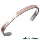 ホワイトクローバー white clover バングル 金属アレルギー対応 ジュエリー レディース アレルギーフリー アトラス ローマ数字 ステンレス ダイヤモ...