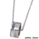 【ポイント10倍 マラソン期間中 】 ホワイトクローバー white clover ステンレス ネックレス アクセサリー レディース ダイヤモンド シェル メッセージ アレルギーフリー サージカルステンレス316L 刻印可能 4SUP066WH