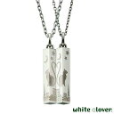 【お買い物マラソン ポイント5倍!】 ホワイトクローバー white clover ステンレス 猫 ペア ネックレス アレルギーフリー サージカルステンレス316L ピンク 4SUP105-106SV-P
