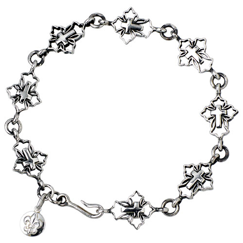 ウルフマンB.R.S WOLFMAN B.R.S セイント クロス チャーム シルバー ブレスレット アクセサリー シルバー925 スターリングシルバー WO-...