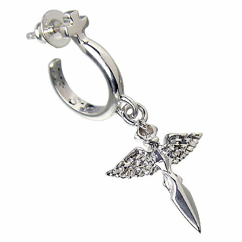 ウルフマンB.R.S WOLFMAN B.R.S エンジェル フープ シルバー ピアス アクセサリー 片耳用 シルバー925 スターリングシルバー WO-E-0...