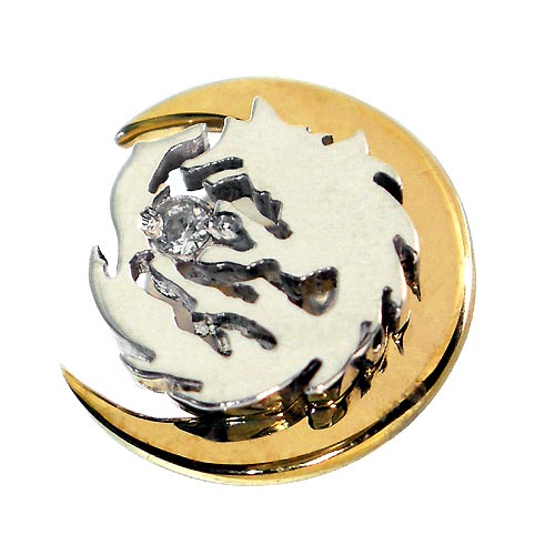 ウルフマンB.R.S WOLFMAN B.R.S ムーン ウルフ スタッド シルバー ピアスG 片耳用 シルバー925 スターリングシルバー WO-E-017G