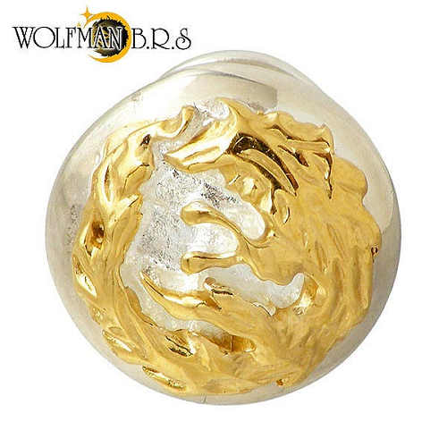 ウルフマンB.R.S WOLFMAN B.R.S ムーン ウルフ ボール スタッド シルバー ピアス アクセサリー 1個売り 片耳用 ゴールド 狼 月 シルバー...