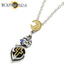 【ポイント5倍! 13日まで!】 ウルフマンB.R.S WOLFMAN B.R.S ムーンライト ケルティックG シルバー ネックレス アクセサリー チェーン付き オニキス クロス 三日月 シルバー925 スターリングシルバー P-NW-46GBK-CL60