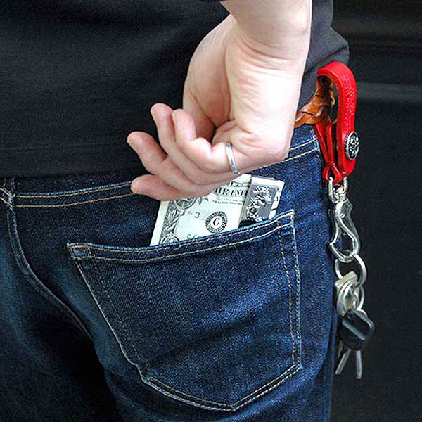 LIFE ＆ JEWELRY シーズ ロッソのウルフマンB.R.S WOLFMAN B.R.S マネークリップ ムーンウルフコイン メンズ WO-MC-10｜アングル3