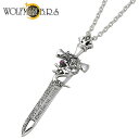 【ポイント5倍! 13日まで!】 ウルフマンB.R.S WOLFMAN B.R.S ホワイトファング ロングブレードw ストーン シルバー ネックレス アクセサリー チェーン付き シルバー925 スターリングシルバー WO-P-168CL100