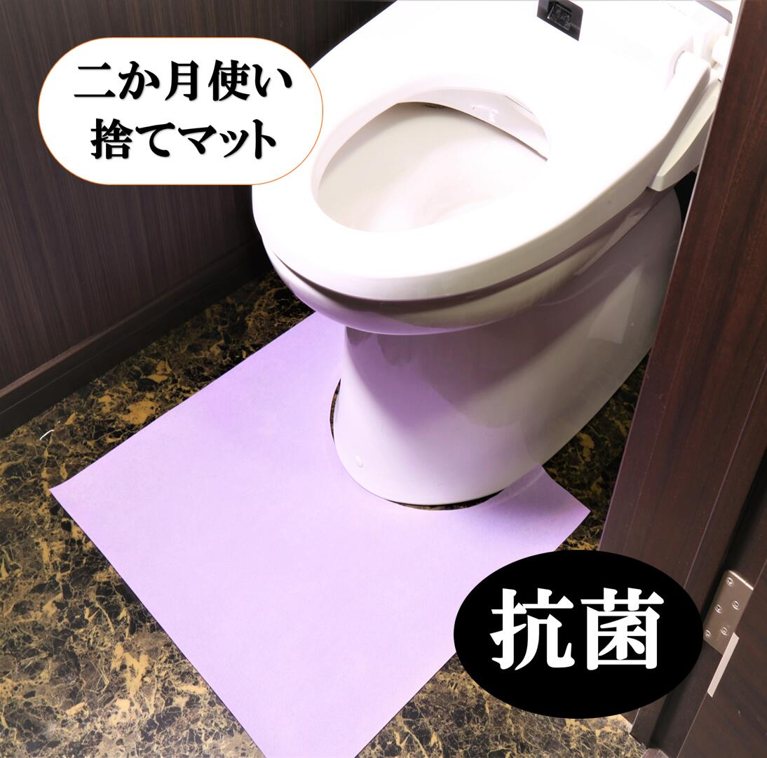 使い切りトイレマット (シリカゲル活性炭入) 【ワイド70cm×巾50cm】×【2枚】(吸湿脱臭) トイレ トイレマット 使い捨て 便座マット 便座シート フタカバー 便座カバー 北欧 おしゃれ 防臭 抗菌 撥水 大判 洗える 尿はね 脱臭 トイレブラシ 飛散防止 拭ける はっ水