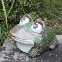 信楽焼 和風 おしゃれ 9号丸目蛙 縁起物 カエル お庭 玄関 陶器 蛙 かえる 幸せ 子宝 健康 ka-0039