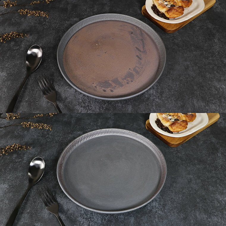 【ブラックフライデー限定15%OFFクーポン配布中】信楽焼 パスタ皿 おしゃれ 丸皿 24cm ランチプレート 大皿 皿 和食器 盛り付け 陶器 和風 盛り付け皿 嶺シリーズ・切立丸皿(大) rei-0001