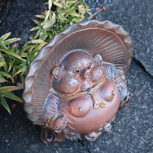 信楽焼 狸 信楽焼たぬき 手づくりたぬき 縁起物タヌキ 陶器タヌキ たぬき置物 やきもの しがらきやき 焼き物 狸 タヌキ 信楽 たぬき 古狸菴たぬき tt-0142 [2]