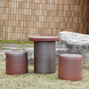 【5月1日限定11%OFFクーポン】送料無料 15号信楽焼ガーデンテーブル 陶器テーブル 焼き物 お庭、ベランダ用庭園セット ガーデンテーブルセット 陶器 イス...