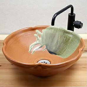 信楽焼 和風 おしゃれ 緋色変形手洗い鉢 洗面鉢 お洒落 洗面器 手洗器 手洗鉢 洗面ボール 洗面シンク 陶器 洗面台 手洗い鉢 洗面ボール 洗面陶器 tr-2055