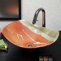 【ブラックフライデー限定15%OFFクーポン配布中】信楽焼 和風 おしゃれ あかつき長角ソリ型 大型 手洗..