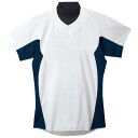 【送料290円】ミズノ 練習用シャツ ホワイト×ネイビー Mizuno 12JC5F4214(4)