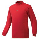 ミズノ ブレスサーモハイネック長袖シャツ(野球) メンズ レッド Mizuno 12JA6P1362