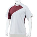 【送料無料】ミズノ ミズノプロ ベースボールシャツ(2014世界モデル) メンズ ホワイト×エンジ Mizuno 12JC7L0163(4)