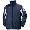 【送料無料】ミズノ 中綿ウォーマーシャツ ディープネイビー×ホワイト Mizuno 32JE755314(4)
