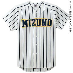 【送料290円】ミズノ ビクトリーステージメッシュシャツ（オープン型）（野球） ホワイト×ネイビーストライプ Mizuno 52MW17714