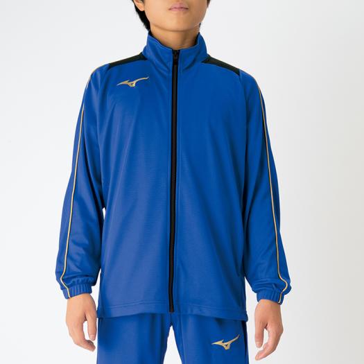 【送料無料】ミズノ ウォームアップシャツ［ジュニア］ ブルー Mizuno P2MC717025