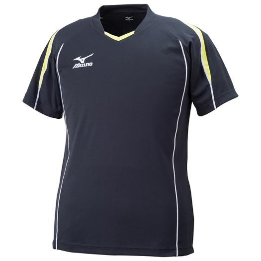 【送料290円】ミズノ プラクティスシャツ ブラック×ライムグリーン Mizuno V2MA608793