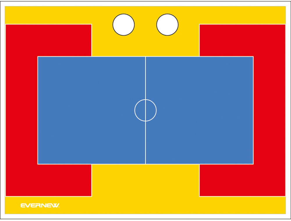 エバニュー EKD922 5 カラー作戦板 スタンド付 ドッジボール EVERNEW