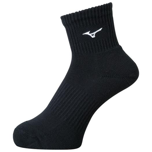 【送料290円】ミズノ ミドルソックス ブラック×ホワイト Mizuno V2MX800390