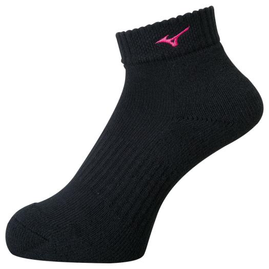 【送料290円】ミズノ ショートソックス ブラック×ベリーピンク Mizuno V2MX800197