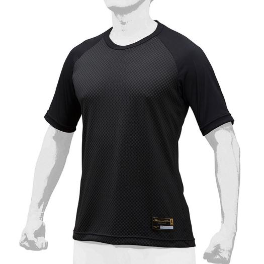 【送料無料】ミズノ ミズノプロ KUGEKI(ローネック／半袖) ブラック Mizuno 12JA9P0209