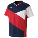 【送料290円】ミズノ ドライサイエンスゲームシャツ(卓球) バーチャルピンク×ドレスネイビー Mizuno 82JA900365