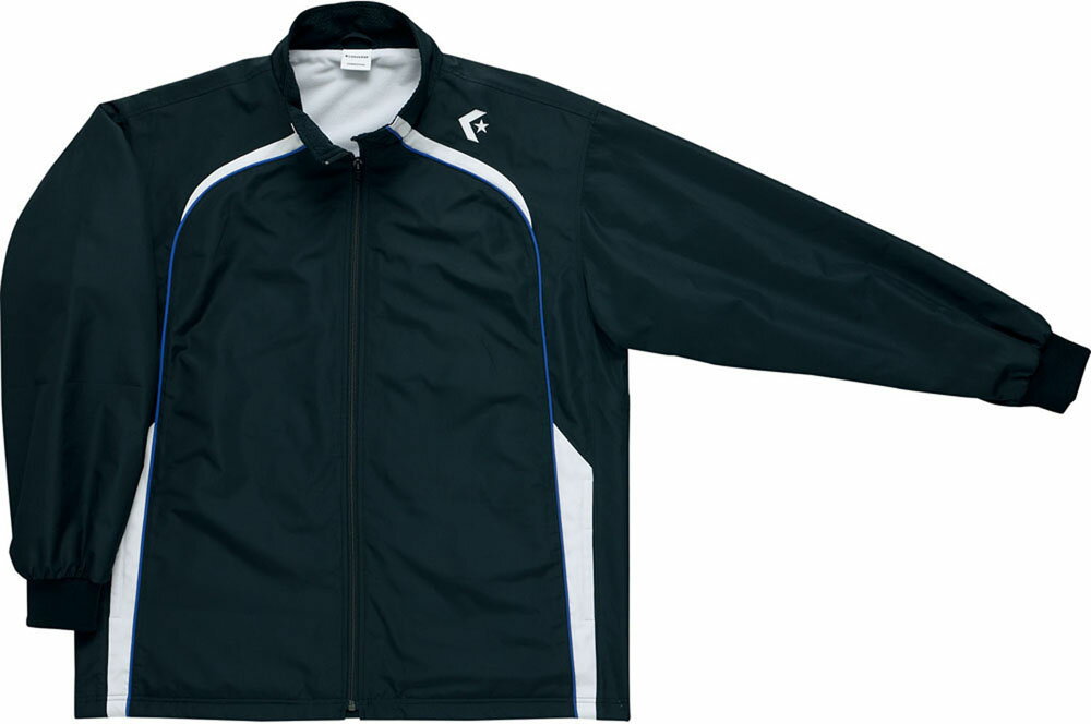 コンバース ★converse ジュニアウォームアップジャケット（裾ボックスタイプ） ブラック×ホワイト CONVERSE CB482503S 1911 1