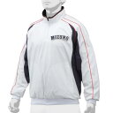 【送料無料】ミズノ ハーフZIPジャケット ホワイト×ネイビー Mizuno 12JE9V49 01