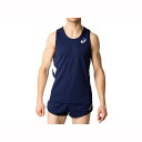 【送料無料】アシックス M’Sランニングシャツ ピーコート×ブリリアントホワイト asics 2091A124 400