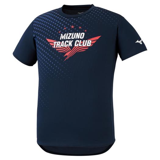 【在庫処分】ミズノ エンブレムTシャツ ディープネイビー×アザリア Mizuno U2MA0060 14