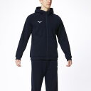 【送料無料】ミズノ スウェットシャツ(フルジップフーディー) ネイビー Mizuno 32MC017714