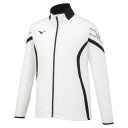 【送料無料】ミズノ MCライン ウォームアップジャケット(ユニセックス) ホワイト×ブラック×ブラック Mizuno 32MC111001(4)