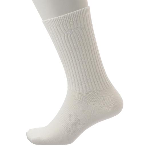 【送料290円】ミズノ フィットウェルソックス (レギュラー丈)（メンズ） ホワイト Mizuno 52JX100501