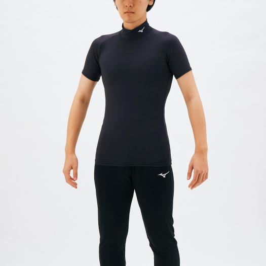 ミズノ バイオギアシャツ(ハイネック半袖) メンズ ブラック Mizuno 32MA115109