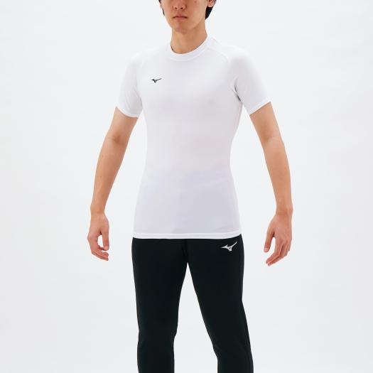 【送料無料】ミズノ バイオギアシャツ(丸首半袖) メンズ ホワイト Mizuno 32MA115201