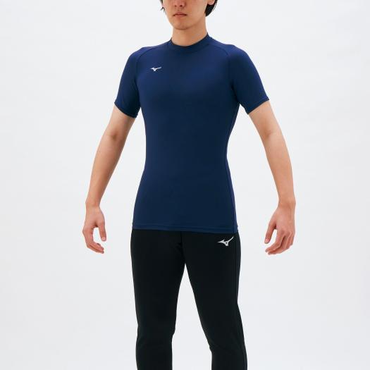【送料無料】ミズノ バイオギアシャツ(丸首半袖)（ユニセックス） ドレスネイビー Mizuno 32MA115214