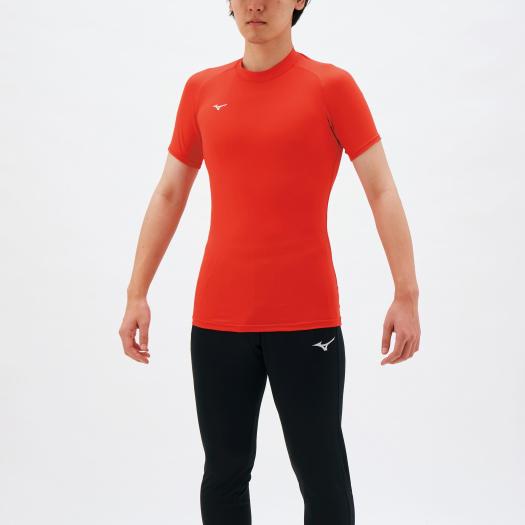 【送料290円】ミズノ バイオギアシャツ(丸首半袖) メンズ チャイニーズレッド Mizuno 32MA115262