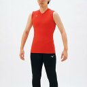 【送料無料】ミズノ バイオギアシャツ(Vネックノースリーブ)(メンズ) チャイニーズレッド Mizuno 32MA115362(4)
