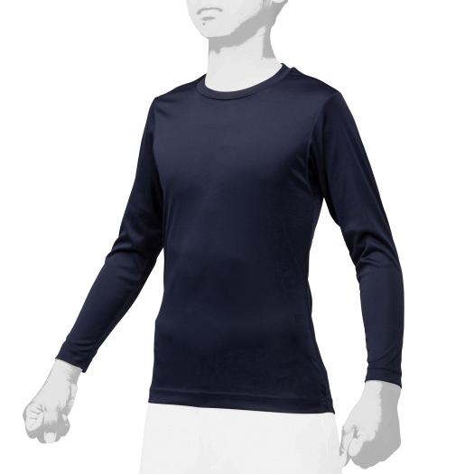 【送料290円】ミズノ ローネック／長袖(2枚組)［ジュニア］ ネイビー Mizuno 12JA0Q1314