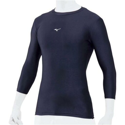 【送料290円】ミズノ バイオギア(ローネック/七分袖)(ユニセックス) ネイビー Mizuno 12JA1C2114 【送料290円】ミズノ バイオギア(ローネック/七分袖)(ユニセックス) ネイビー Mizuno 12JA1C2114